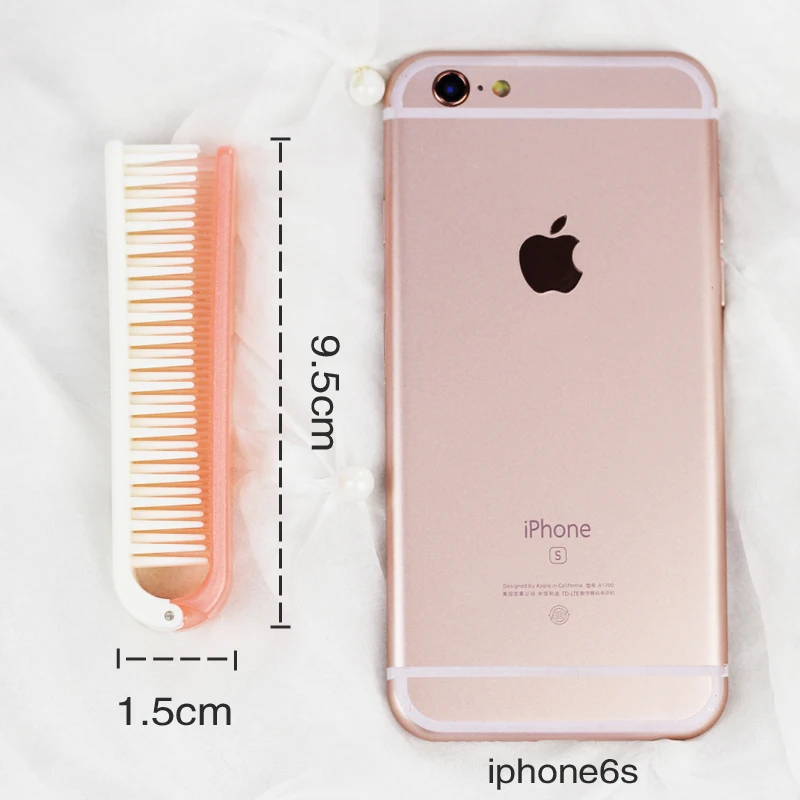2019 Mini outdoor portable dual purpose dense tooth hairdressing folding  comb