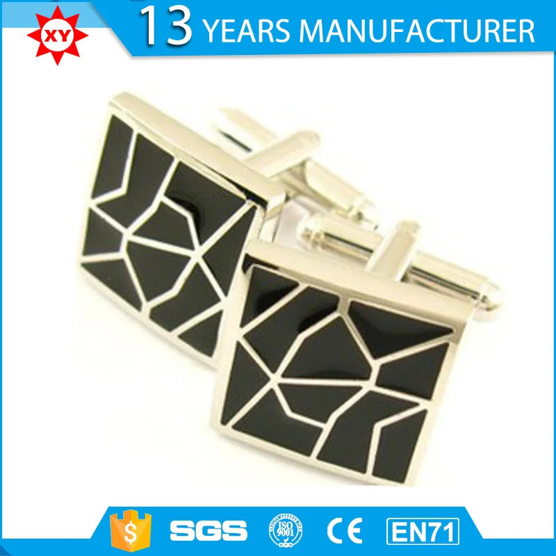 Customized fashion simple business gifts metal copper gold-plated cufflinks