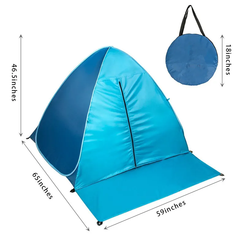 2 Seconds Pop up Portable Beach Tent Outdoor anti UV Beach Shade Tent Sun Shelter