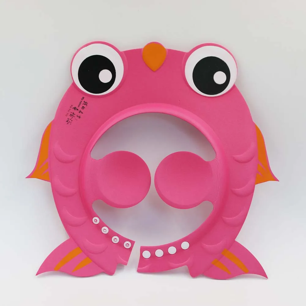 Шапочка для детского шампуня из ЭВА с мультяшным дизайном, шапочка для душа с котом и защитой ушей