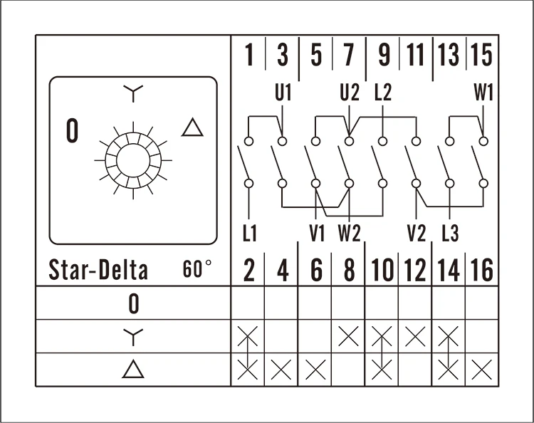 LW26-20 0-Y-D CE Certificate star delta start rotary switches manufacturers