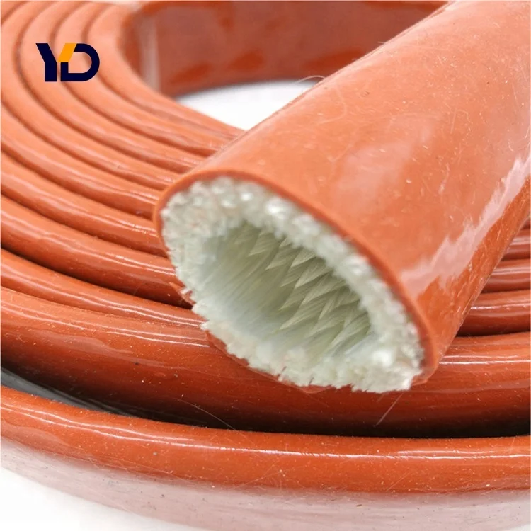 
electric wire protection tube SRG Liquid Silicone Rubber coated Fiberglass Sleeves 