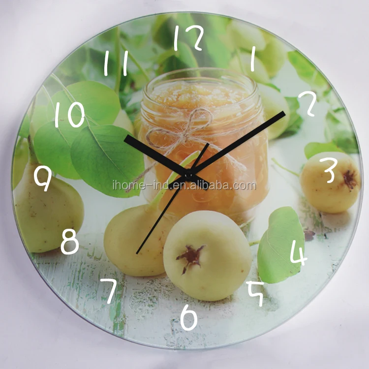 glass wall cat clock funny wall clock for home decoration