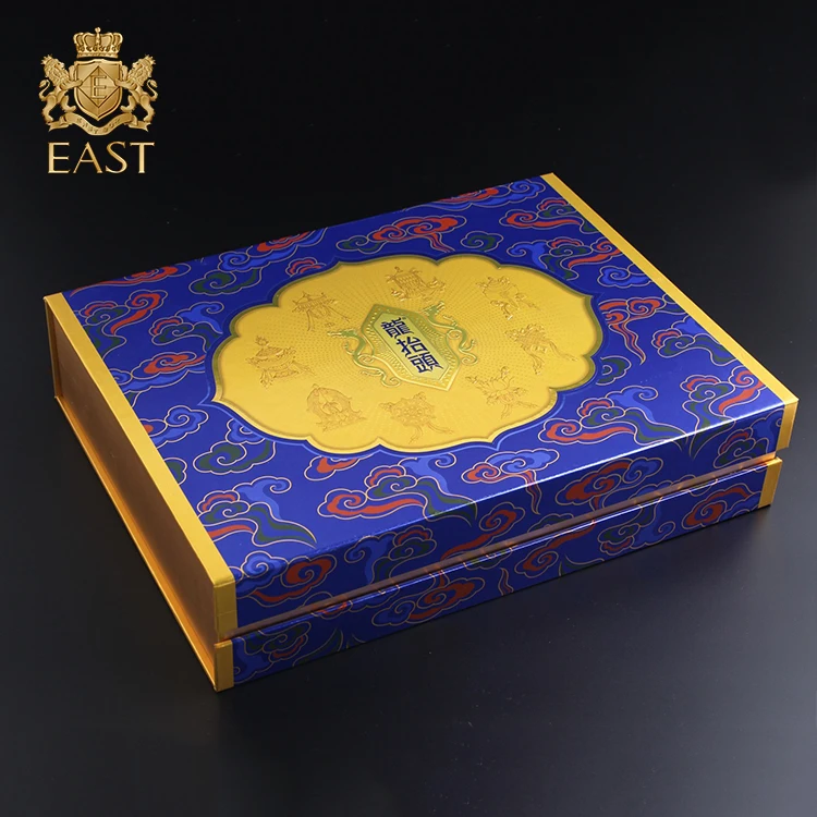 Eastbox Luxury Multipurpose Golden Relievo Cardboard Gift Box With Lid for purple cardboard Baby Kit Gift Box