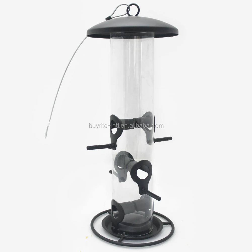 Large Easy use PC tube Powder coating Metal Seed Bird Feeder