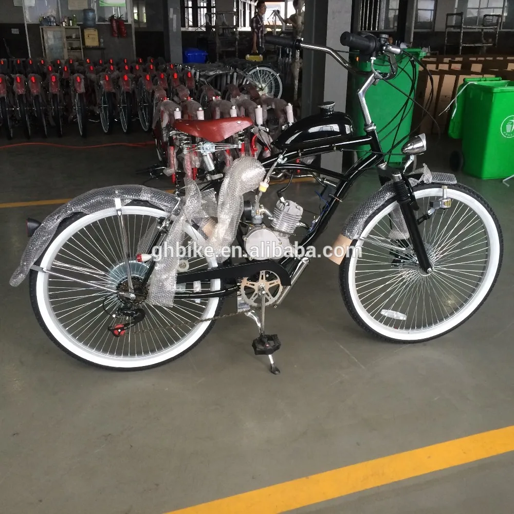 
26 inch cruiser motor bike bicycle gas oline engine for bike motor petrol bike supplier 