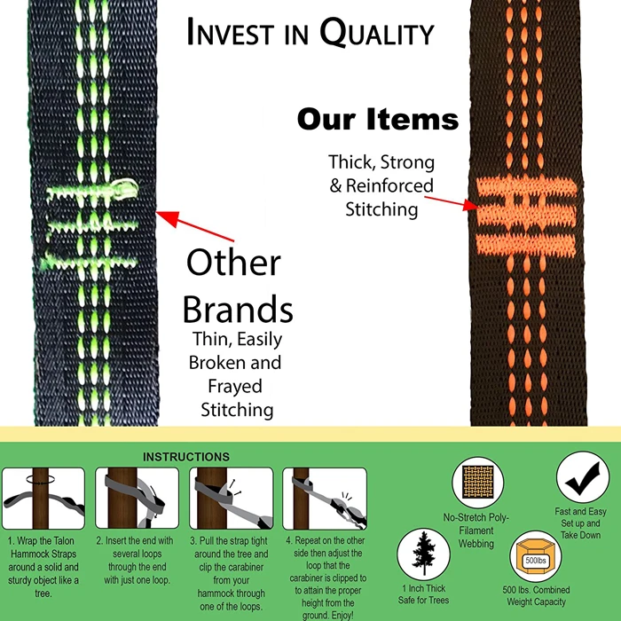 Cheap Camo Portable Straps for Tree Heavy Duty Hanging XL Hammock Straps
