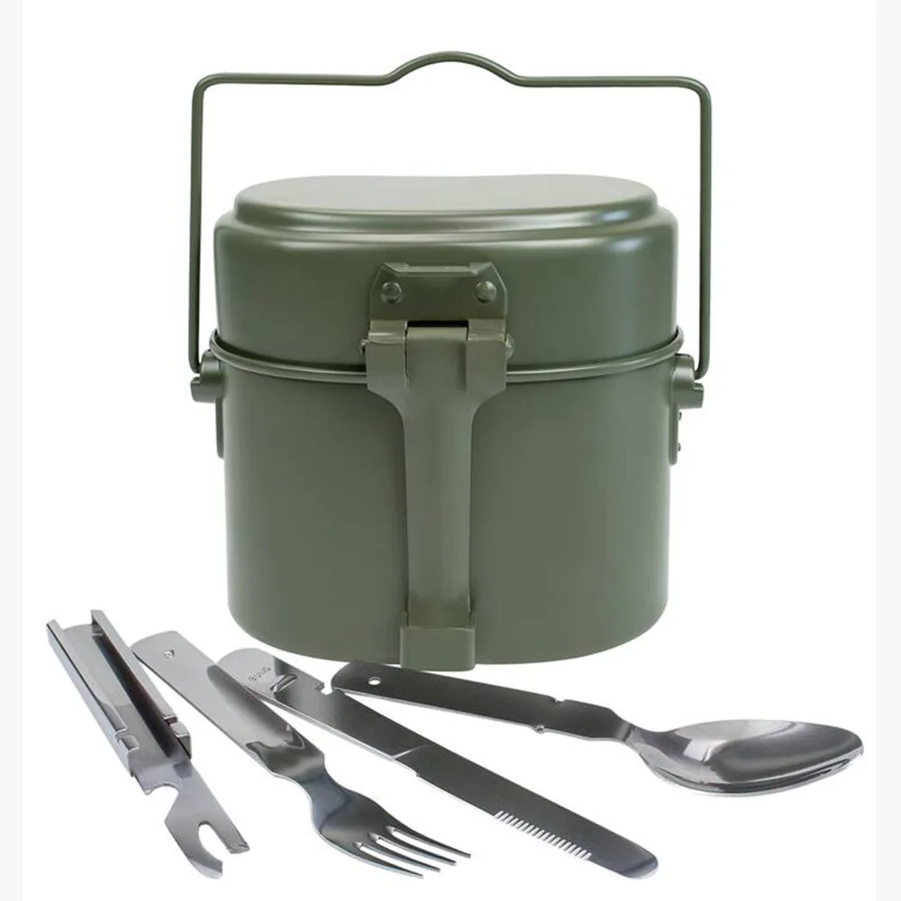 folding  Aluminum  German   Style  Mess Tins  Perfect for camping and hiking    WWII GERMAN M31 MESS TIN