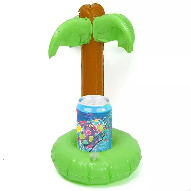 glass holder inflatable palm tree drink holder