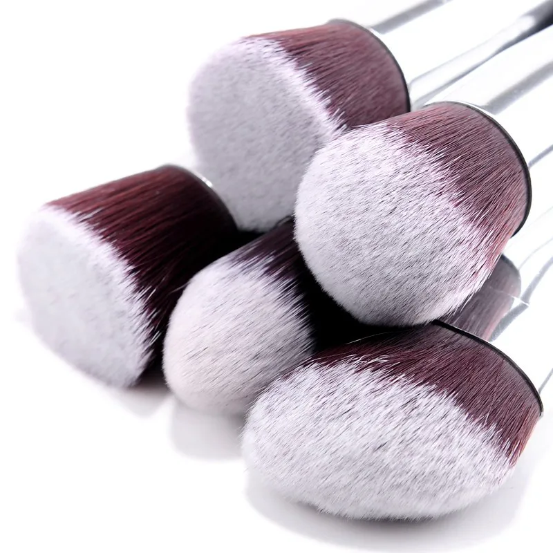 MSQ Newest Package 5pcs kabuki brush best face makeup brushes vegan hair flat foundation contour blush powder brush makeup