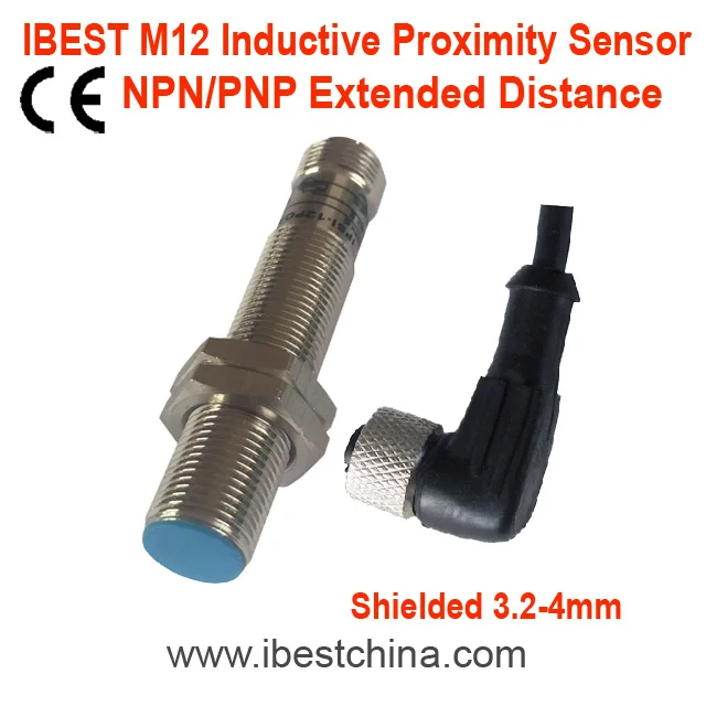 M12 Extended Distance Flush 4mm Inductive Proximity Switch Sensor NPN/PNP 5V/12V/24Vdc/AC110V/220V Metal Detector IP67 (IBEST)