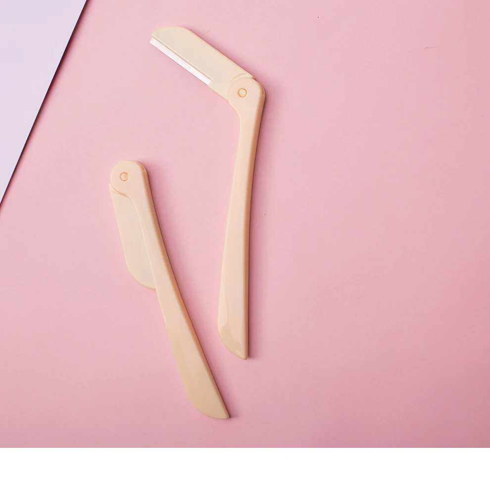NATINA wholesale hot sale 2PC Safe Eyebrow Razors Blade Makeup Shaver Knife Eyebrow Trimmer