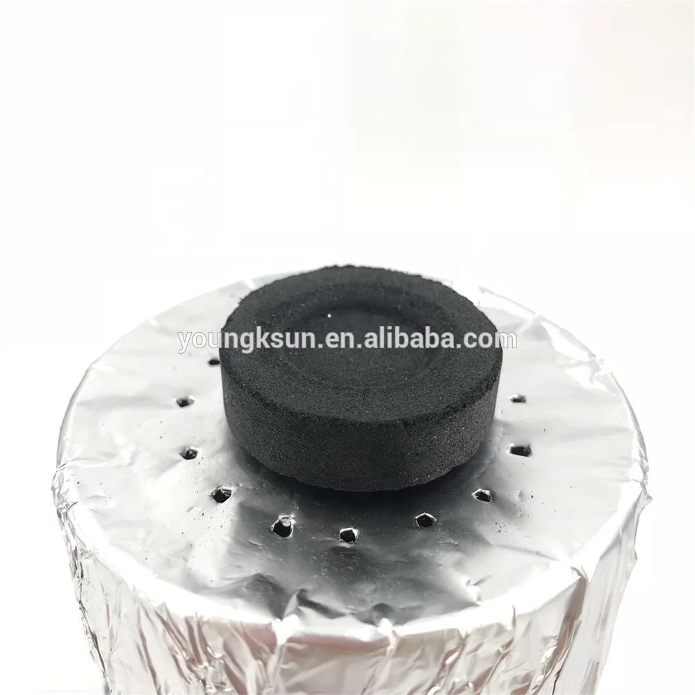 YKS smokeless long burning time 40mm instant round shisha charcoal tablets for hookah