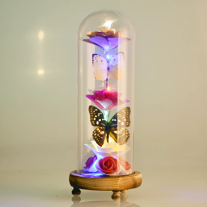 Hot sale Home& wedding decoration Various butterfly samples Custom artificial rose  flower For Baby Girl Gifts