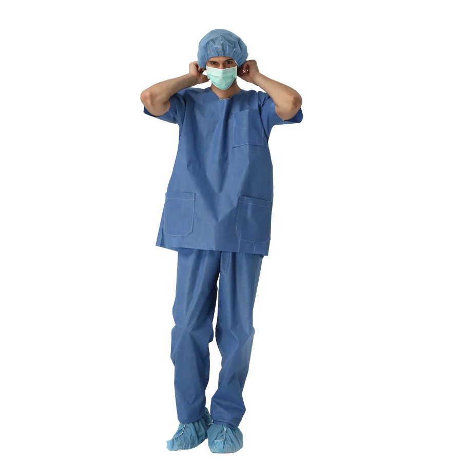 
Cheap pp nonwoven medical supplies surgical disposable hospital gown 