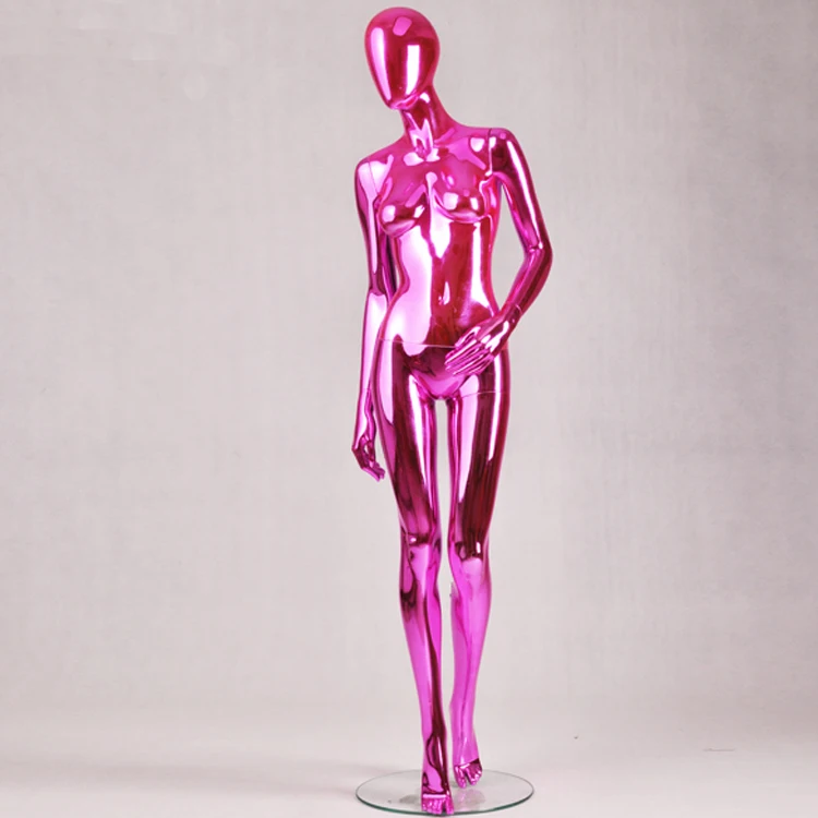 colorful chrome abstract gold female or male full body mirror mannequins for sale