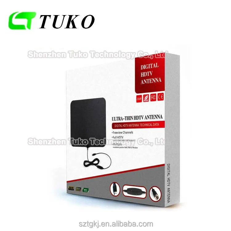№ Фабрики прямые поставки VHF/UHF DVB-T2 ультра-тонкий Multi-направленная Крытый HDTV для Smart TV конвертер
