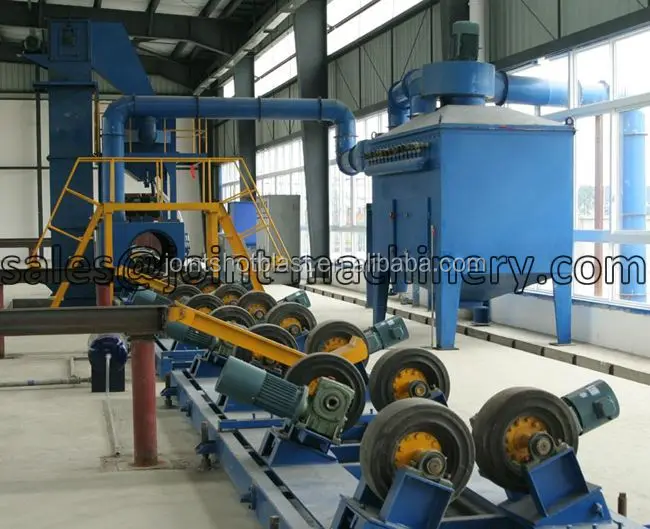 
qgw720 steel pipe sand blasting and painting equipment 