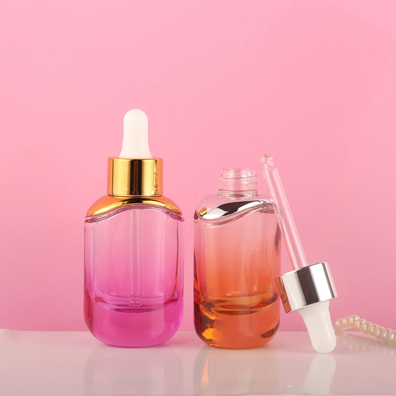 Chinese supplier of high quality shining pump translucent 30Ml serum dropper bottle