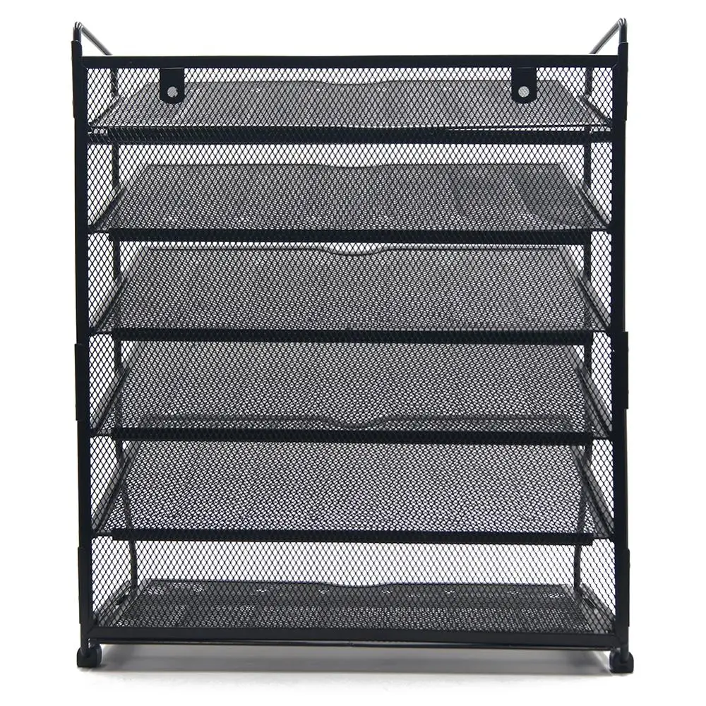 6 file organizer mesh desk organizer Steel office organization