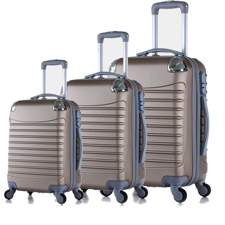 20 24 28 inch 3pcs Unisex combination lock ABS PC trolley suitcase spinner lightweight traveling luggage set