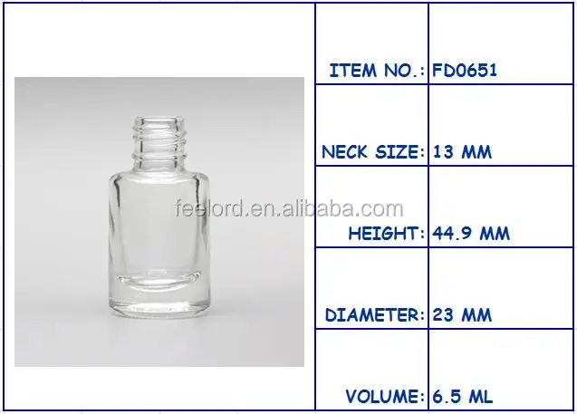 6.5ml cheap empty nail polish bottle hotsale glass bottle for nail polish packaging 2000 designs bottles for choice