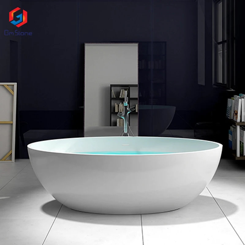 Luxury Solid Suface Bath Tub/ German Badewanne/sanitary Ware Acrylic Badewanne Tub GM Modern Freestanding 3 Years Drainer 1 PCS