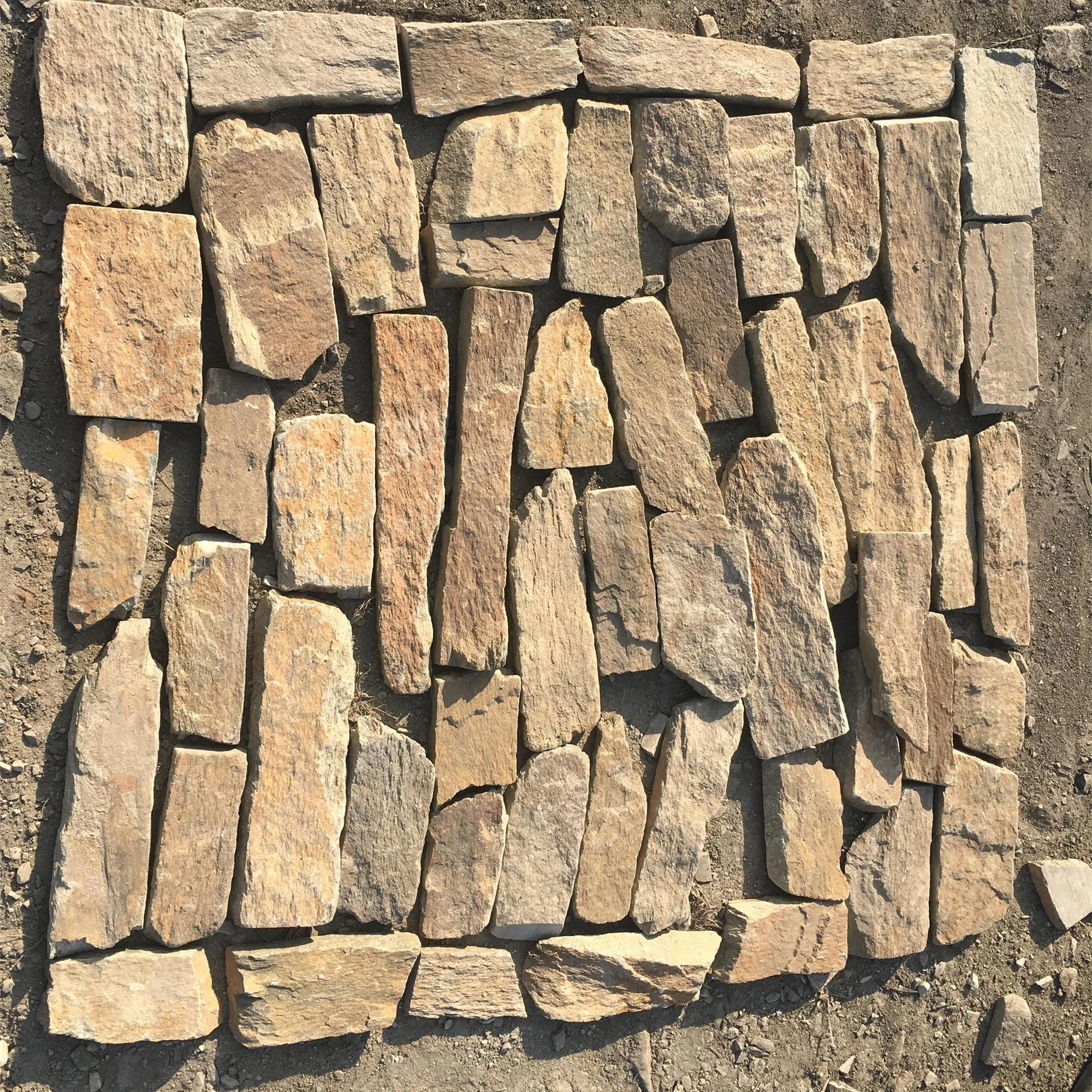 Yellow sandstone flagstone castle stone for sales