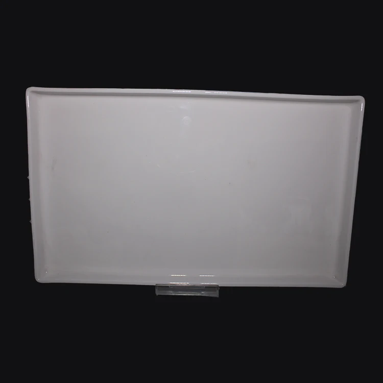 Rectangular white porcelain Tableware eco-friendly for hotel and restaurant banquet plate