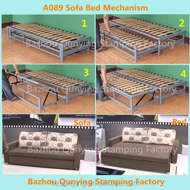adjustable wooden slat sofa bed mechanism frame A089