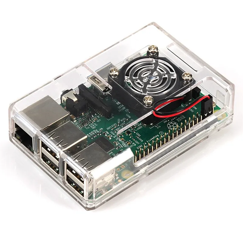 High Quality Raspberry pi ABS Case box shell enclosure For Raspberry PI 3 Case with mini fan and heat sink