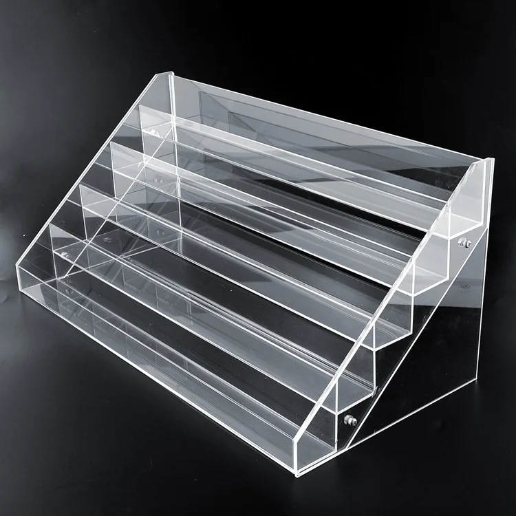 Wholesale Cheap High Quality Clear Acrylic Multi tiers Sundry Display Shelf
