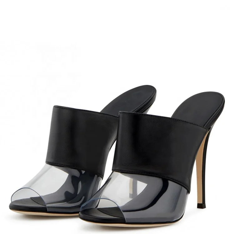 
Wholesale Cheap Woman PVC Shoes Ladies High Heel Slippers 