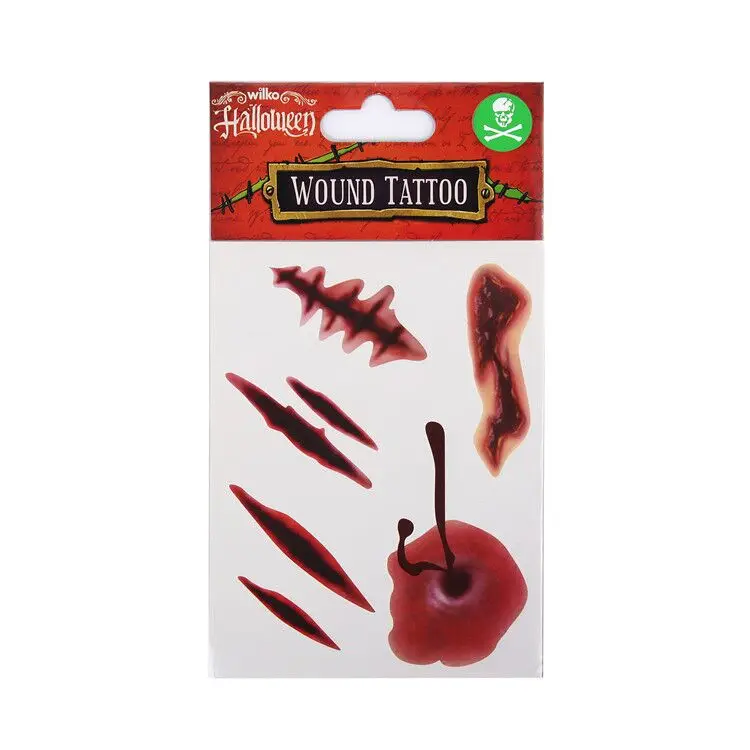 Переноса воды искусство татуировки наклейки Хэллоуин Тыква дизайн