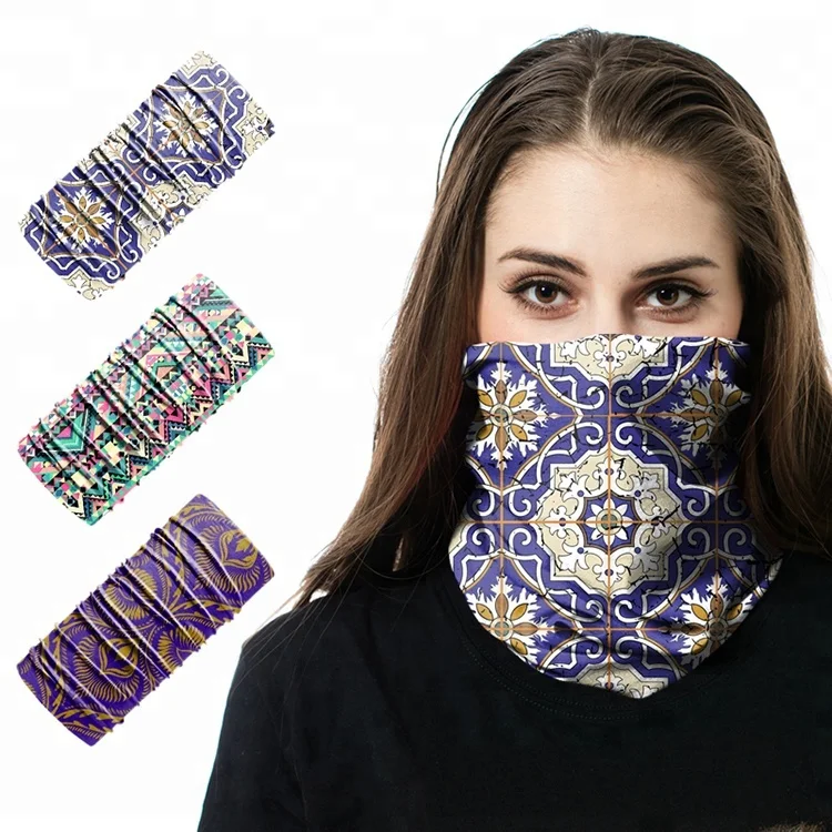 High Elastic Bandanas Headwear Custom Logo Printed Multifunctional Headwear Gaiter Neck