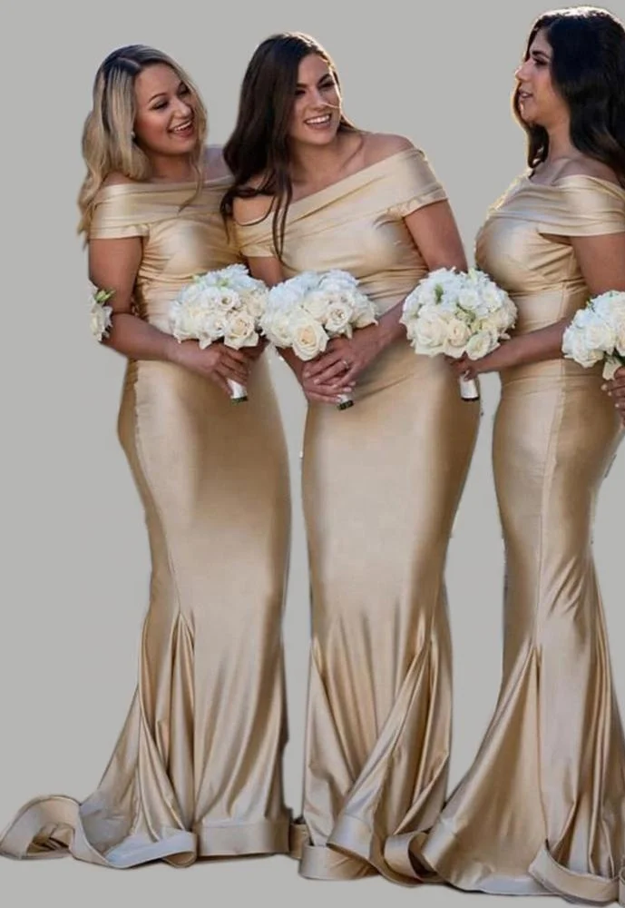2019 Sexy Mermaid Bridesmaid Dress Long Sleeves
