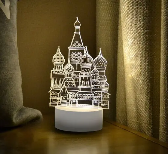 Малые производственные идеи таблица СВЕТОДИОДНЫЕ лампы башня замка ночник для