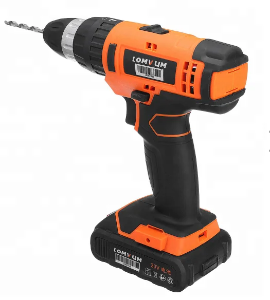 
LOMVUM 12V 18V 24V Trigger Switch Power Tools Cordless Drill Machine with Drill Bit 