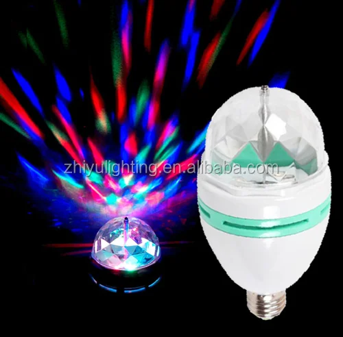 Hot Selling B22/E27 Crystal Rotating Led bulb