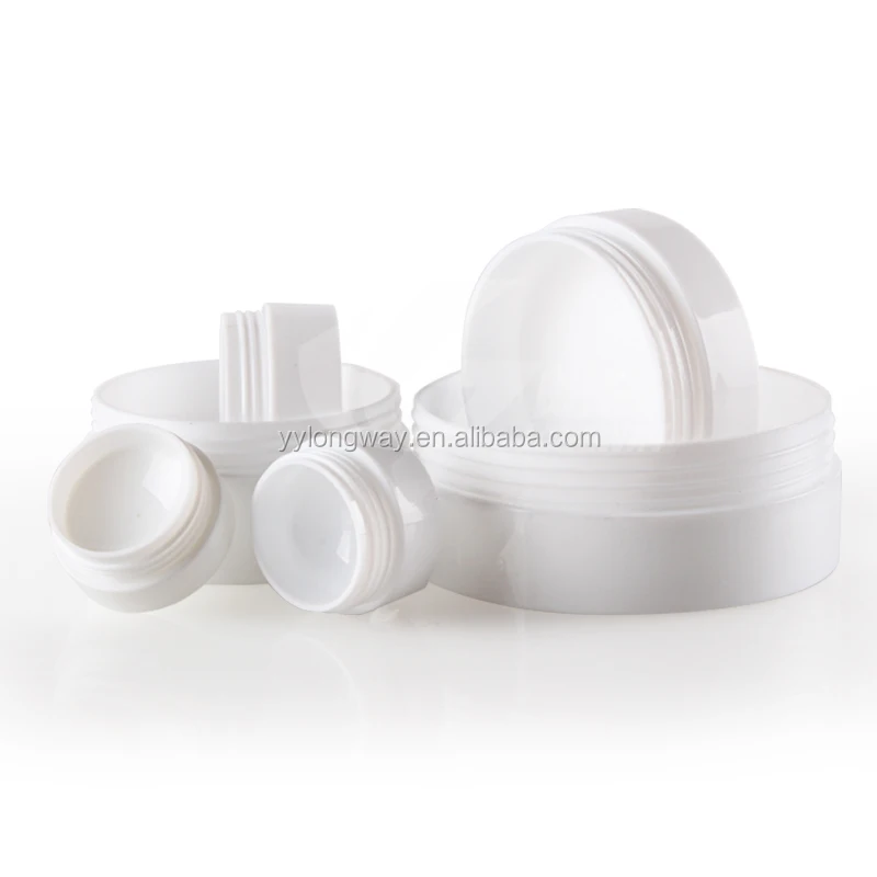 Natural plastic 30g 50g 100g frosted glass cream jar with silver screw cap wholesale