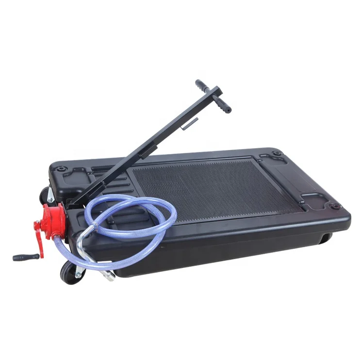 Portable steel oil drain pan truck waste oil collector