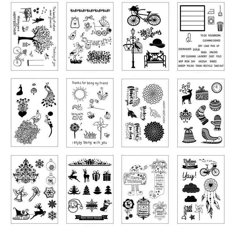 Jewelry diy decoration Soft pvc rubber clear stamps