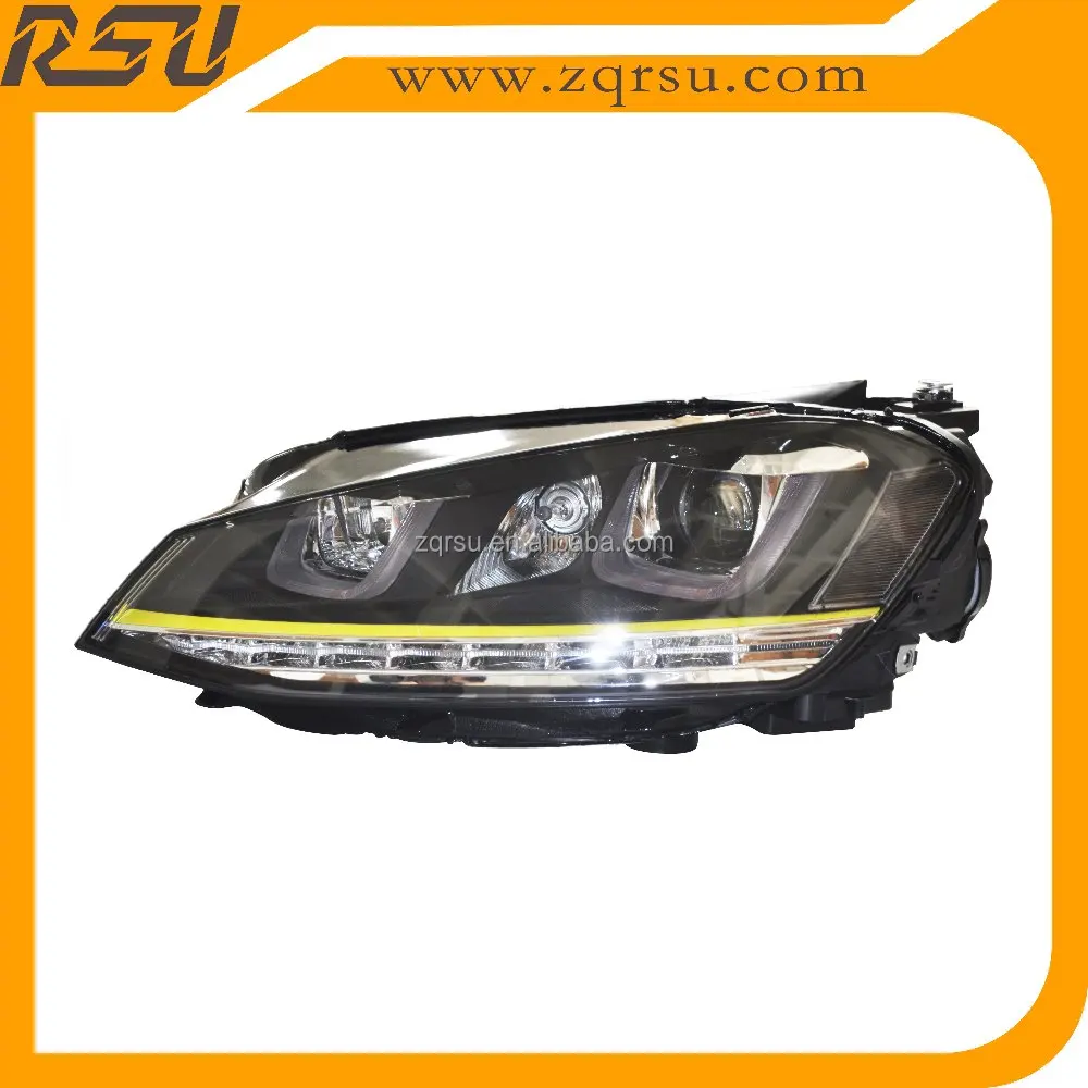 For Golf 7 MK7 Led Dual U Xenon HID head lamp 2014-2017