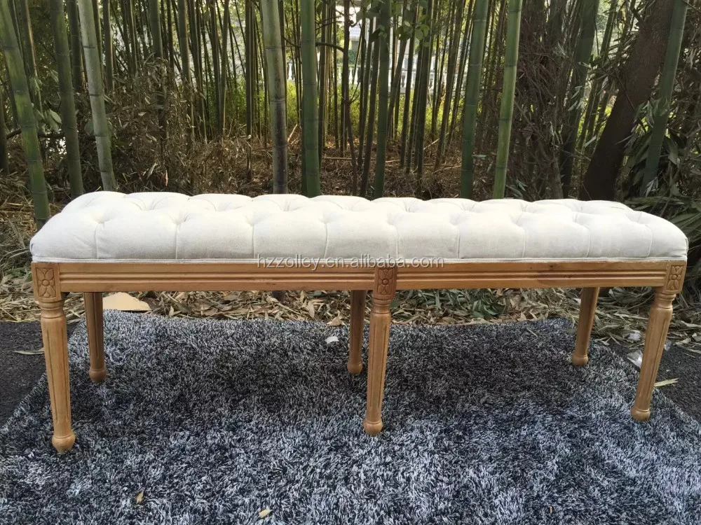 Solid wood backless bench/garden bench living room ottoman/stool recliner chair