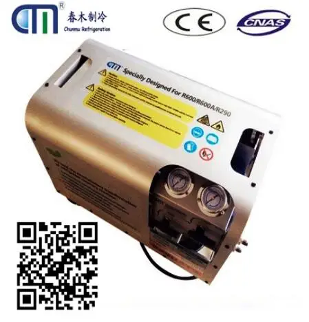 R600A/R290 anti-explosive refrigerant recovery machine oil free compressor