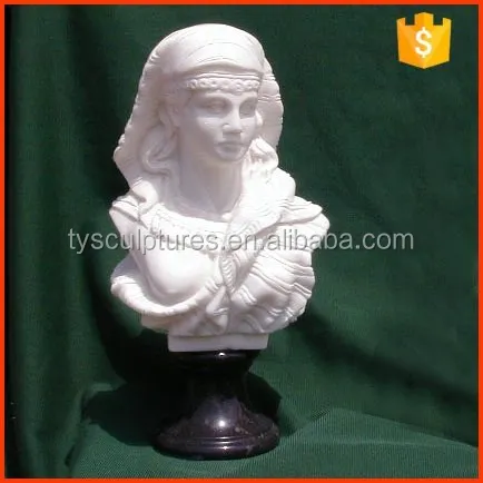 
China factory carved antique white marble female busts beautiful girl bust statue for sale 