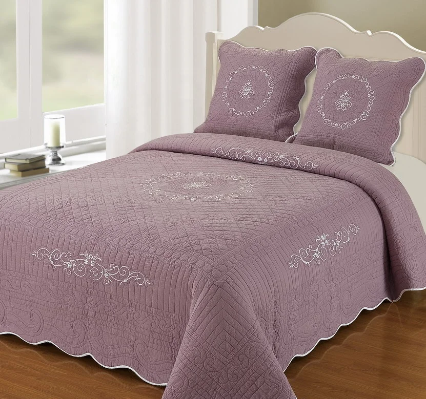 embroidery products factory direct sale cheap cotton bedding quilts Cotton coverlet