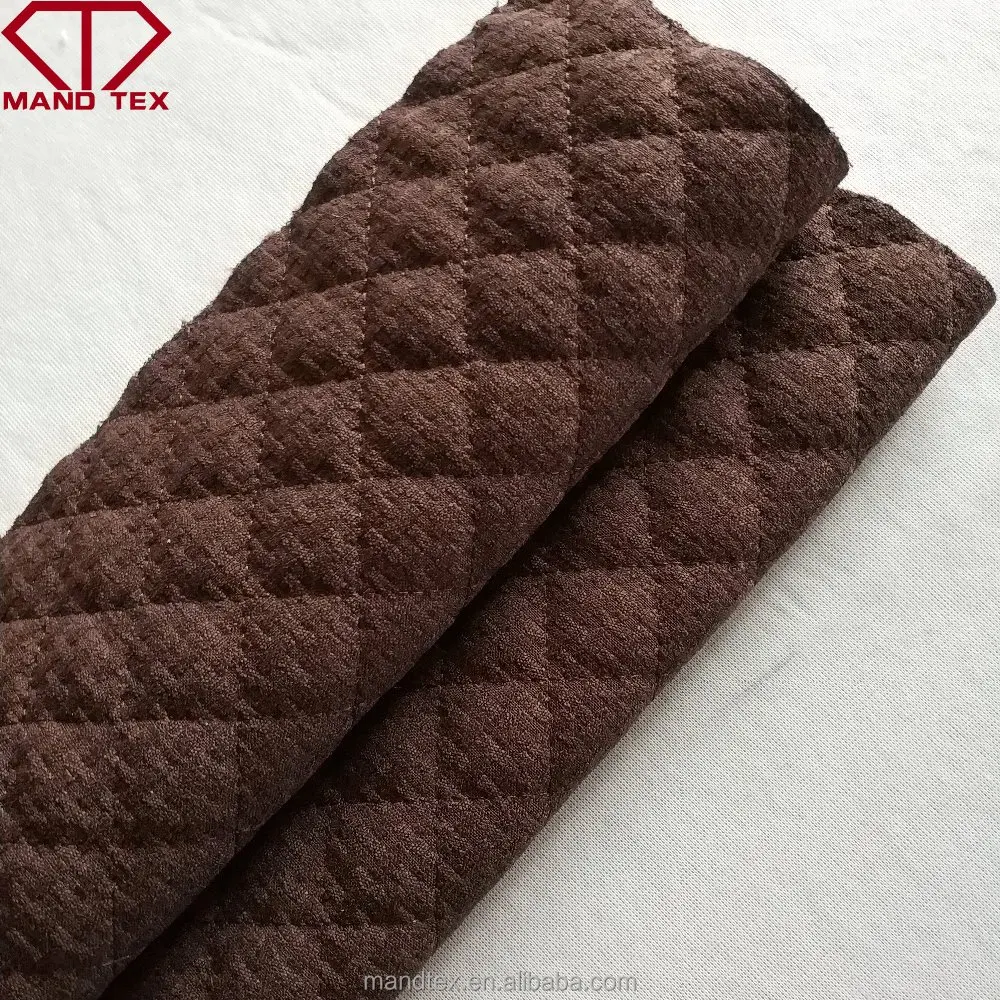 Factory Custom Beautiful Diamond Thick Foam Quilted Sofa Chair Fabric For Mattress border