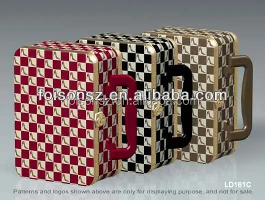 Rectangular good quality metal lunch tin box briefcase