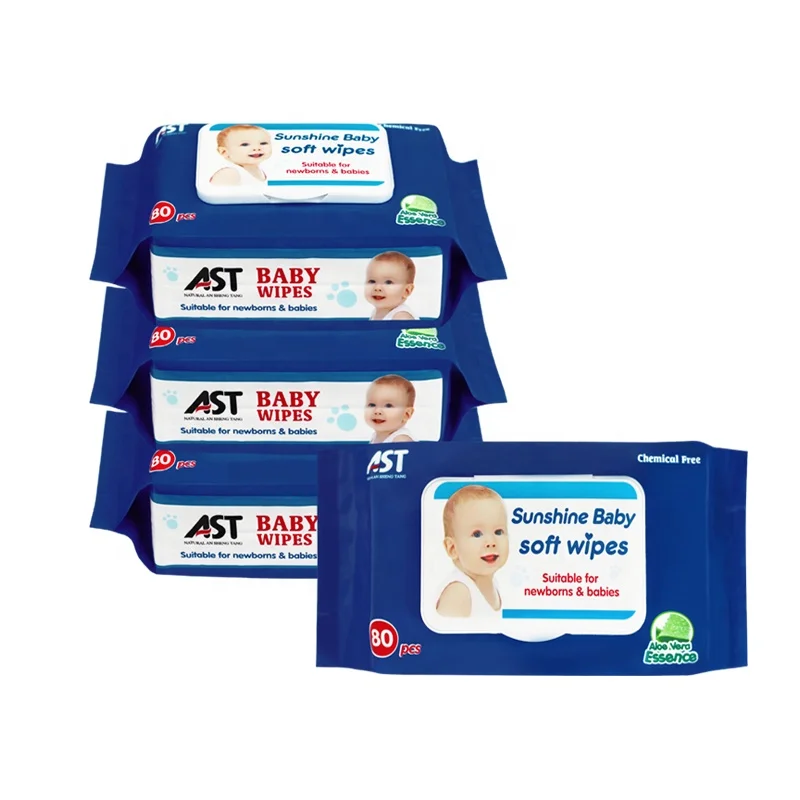 China factory popular hot selling baby cleaning wet tissues